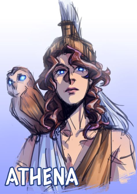 Goddess of wisdom The Wisdom Saga, Epic Wisdom Saga, Athena And Odysseus, Athena Epic The Musical Fanart, Athena Epic The Musical, Athena Goddess Art, Greek Anime, Greek Mythology Drawings, Athena Fanart