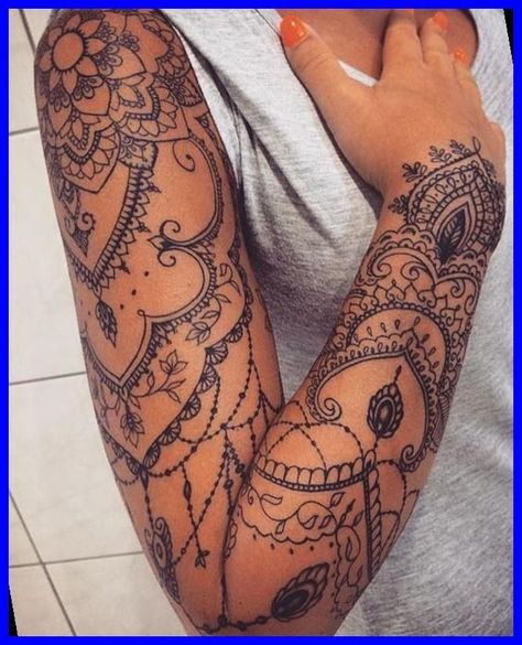 Maori Tattoo Frau, Lace Sleeve Tattoos, Unique Half Sleeve Tattoos, Mandala Sleeve, Mandala Tattoo Sleeve, Tattoos For Women Half Sleeve, Inspiration Tattoos, Beautiful Mandala, Forearm Tattoo Women