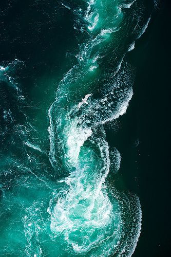 Green Water, Aerial View, The Ocean, Water, Green