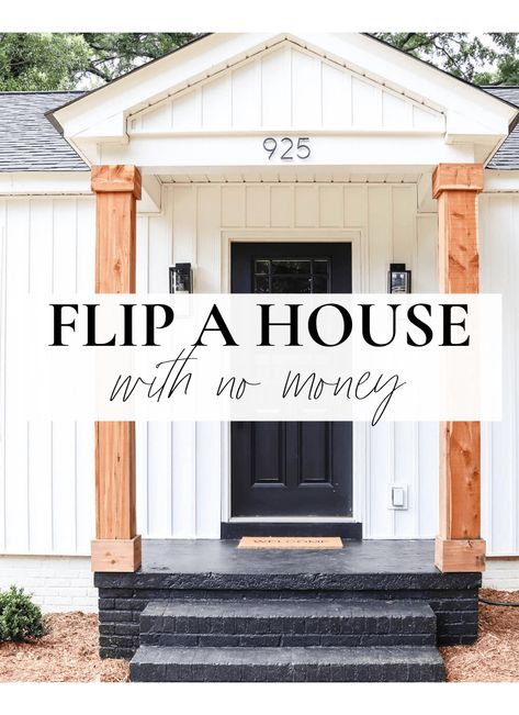 How To Flip A House With No Money - Living Letter Home Rental Remodel Budget, Old Mill House Renovation, Home Flipping Ideas, Remodeling Home Ideas Fixer Upper, Residing House Exterior Before And After, Cheap Flip House Ideas, Flip House Landscaping, Flipping Old Houses, Cheap House Renovation Ideas