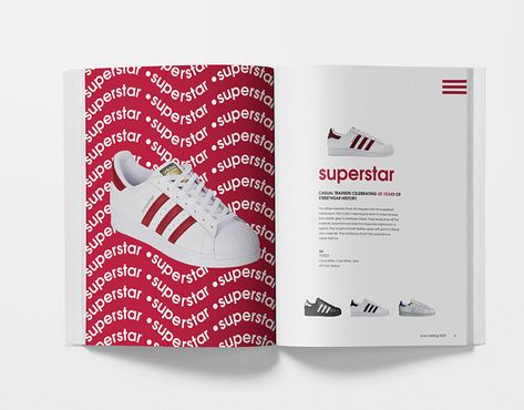 Adidas Shoe Catalog Case Study on Behance Sneaker Magazine Layout, Shoes Magazine Design, Shoes Catalogue Design Layout, Shoe Catalog Design Layout, Brand Catalog Design, Shoes Catalogue Design, Clothing Catalog Design, Shoe Catalogue, Shoe Magazine