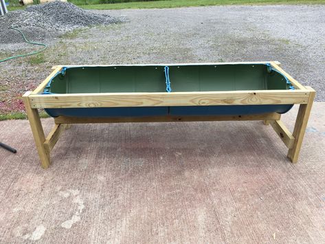 Cattle Trough, Cow Food, Goat Playground, Cow Feed, Feed Trough, Feeding Trough, Cow Stuff, Feeding Goats, Raising Farm Animals