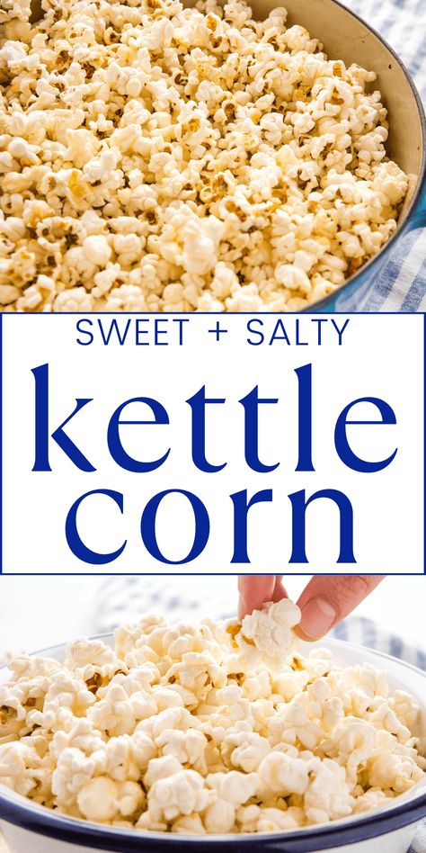 Kettle Corn With Microwave Popcorn, Kettlecorn Popcorn Recipes, Microwave Kettle Corn Recipe, Kettle Corn Seasoning Recipe, Microwave Kettle Corn, Harvest Treats, Homemade Kettle Corn, Sweet And Salty Popcorn, Flavored Popcorn Recipes