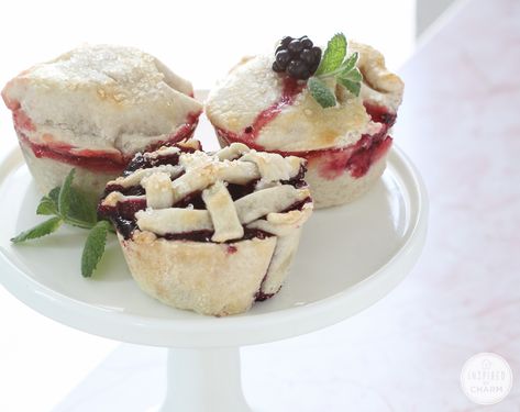 Berry Cup Pies Cup Pies, Blueberry Cream Pie, Pie With Graham Cracker Crust, Personal Desserts, Inspired By Charm, Eat Dessert First, Graham Cracker Crust, Graham Cracker, Eat Dessert