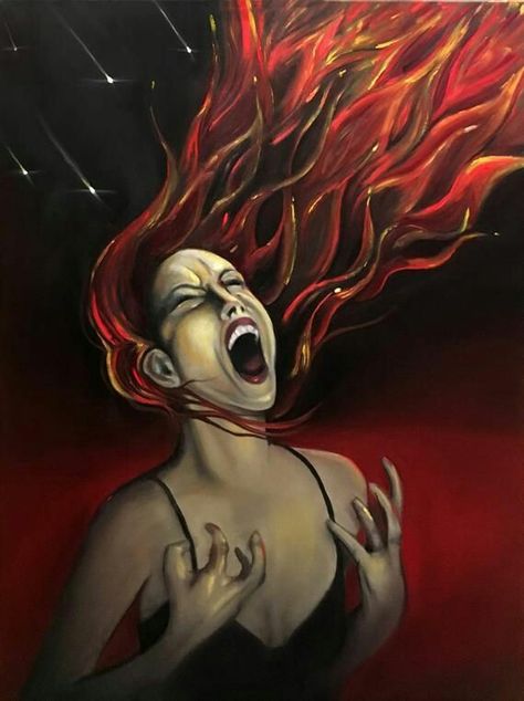 Anger Drawing, Angry Art, Anger Management Tips, Rage Art, Fire Woman, Anger Art, Canvas Inspiration, Emotional Painting, Angry Women