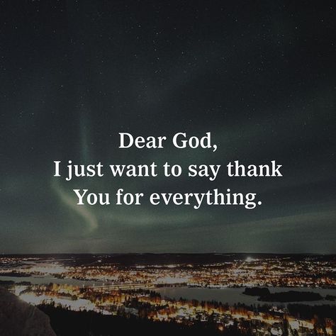 Dear God, I just want to say thank you for everything. Thank You God Quotes, Thank God Quotes, Sarcastic Words, Bible Verses About Love, Gods Love Quotes, Thank You Quotes, Prayer Verses, Thank You God, Inspirational Bible Verses