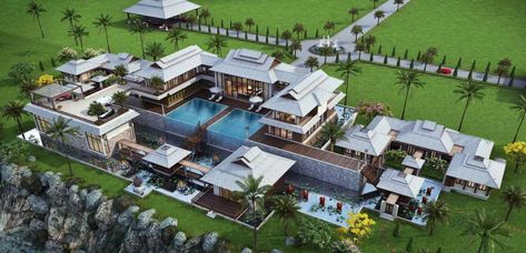 Residential Gallery | Thailand Architects Houses Inspiration, Villa Designs, Tropical Villa, Luxurious Homes, Dark Elves, Luxury Home Design, Luxury Houses Mansions, Lux Life, Resort Architecture