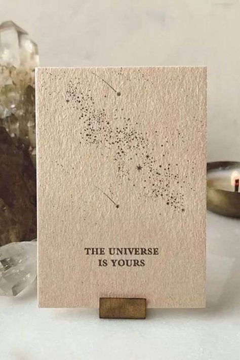 Cosmic Affirmations | Set of 17 Cards #AffirmationCards #PositiveVibes #SelfLove #DailyAffirmations Positive Affirmation Cards, Manifestation Affirmations, Affirmation Cards, Creative Life, Foil Print, Task Cards, Paper Box, Positive Mindset, Deck Of Cards