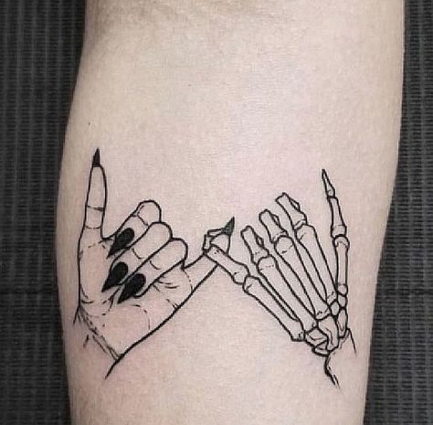 Gothic Tattoos For Women Simple, Goth Bff Tattoos, Goth Calf Tattoo, Goth Tattoos For Women Leg, Simple Goth Tattoos For Women, Gothic Sister Tattoos, Best Friend Gothic Tattoos, Goth Bestie Tattoos, Gothic Matching Tattoos For Best Friends