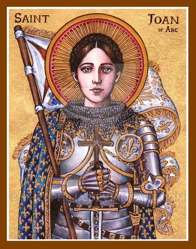 St. Joan of Arc icon by Theophilia on DeviantArt Woman In Armor, Santa Joana D'arc, Joan D Arc, Crying Angel, Medieval Warfare, St Joan Of Arc, Powerful People, Saint Gabriel, Arm Tats