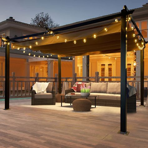 Relaxing Outdoor Spaces, Pergola With Canopy, Black Pergola, Aluminium Pergola, Pool Pergola, Wood Canopy, Dream Deck, Retractable Pergola, Replacement Canopy