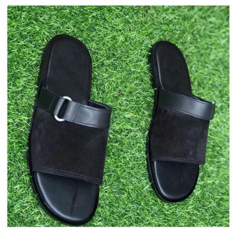 Images for Men's Black Slippers - Black Handmade Footwear For Men, Handmade Palm Slippers For Men, Handmade Slippers For Men, Leather Palm Slippers For Men, Palm Sandals For Men, Pam Slippers For Men, Palm Slippers For Men, Men Slippers Fashion, Palm Slippers