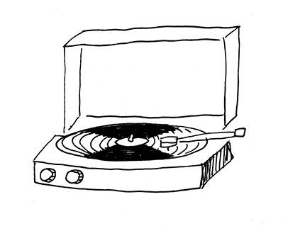 Turntable drawing Record Tatoos, Drawings Of Record Players, Record Illustration Vinyl, Vinyl Tattoo Minimalist, Vinyl Tattoo Record, Record Tattoo Vinyl, Vinyl Record Drawing, Tiny Drawing Ideas, Record Doodle