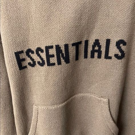 Essentials Knit Hoodie Color: Harvest Size: Medium For Men New With Tags Essentials Knitted Hoodie, Essentials Knit Hoodie, Knitted Hoodie, Fear Of God, Knit Hoodie, Colorful Hoodies, Black Green, Cable Knit, Man Shop