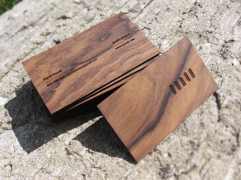 Plywood business cards Elegant Business Cards Design, Wooden Business Card, Wood Business Cards, Make Business Cards, Name Card Design, Personal Business, Business Card Inspiration, Minimalist Business Cards, Elegant Business Cards