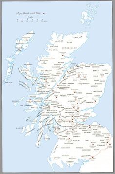 Clan Map of Scotland | The Gaelic word Clann means children and the central idea of Clanship is Kinship. Clans Of Scotland, Castle Paintings, Clan Castle, Map Of Scotland, Scotland History, Scotland Map, Castle Painting, Scottish Ancestry, Anthony William