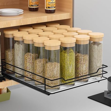 Amazon.com: BOIVSHI Pull Out Spice Rack Organizer for Cabinet, Heavy Duty Slide Out Spice Rack Organizer for Kitchen Cabinets and Pantry, Fits Spices, Sauces, Canned Food (8.5''Wx10.5''Dx2.5''H) : Home & Kitchen Pull Out Spice Rack, Cabinet Slides, Cabinet Spice Rack, Pull Out Cabinet, Bathroom Sink Organization, Spice Shelf, Sliding Shelves, Inside Cabinets, Spice Rack Organiser