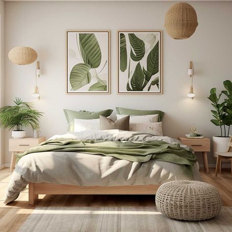 How to Add a Pop of Color to Your Modern Scandinavian Bedroom • 333+ Images • [ArtFacade] Modern Scandinavian Bedroom, Scandinavian Interior Bedroom, Simple Bed Designs, Scandinavian Bedroom, Home Decor Ideas Living Room, Home Decor Living Room, Modern Scandinavian, Home Decorating Ideas, Bedroom Green