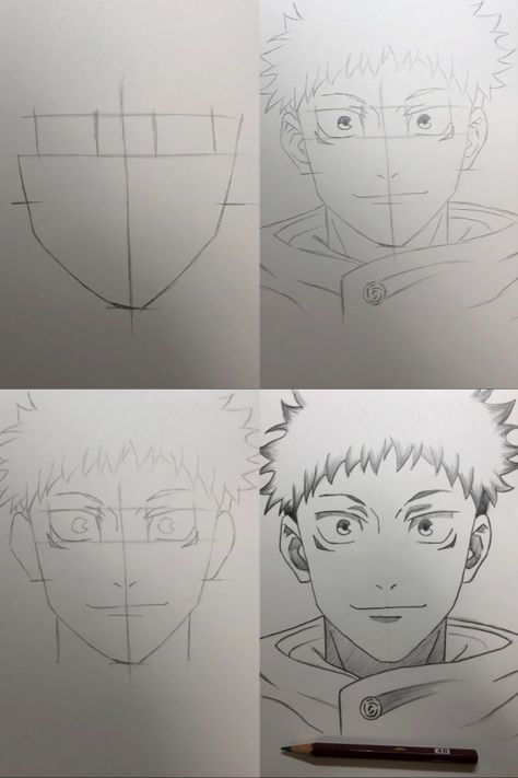 Itadori Yuji : https://youtu.be/xF804l_47q8 How To Draw Itadori, Itadori Drawing Easy, Anime Sketch Tutorial Step By Step, Yuji Itadori Sketch, Yuji Sketch, Yuji Itadori Drawing, Itadori Sketch, Yuji Drawing, Itadori Drawing