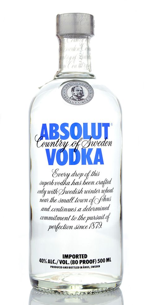 Absolut Vodka Vodka Labels, Pretty Alcoholic Drinks, Cocktail Waitress, Alla Vodka, Vodka Brands, Best Alcohol, Alcohol Packaging, School Cafeteria, Absolut Vodka