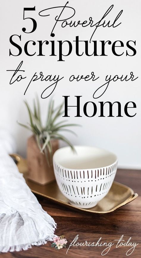 Do you pray God's Word over your home? There is power in praying Bible verses over the things that are important to us. Here are 5 scriptures to pray over your home and family. #prayerforyourhome #scriptures #prayoveryourhome #prayer #bibleverses Scriptures To Pray Over Your Marriage, Scriptures To Pray Over Your Home, Anointing Prayer For Home, Prayer For Anointing Home, Bible Verses To Pray Over Your Home, Prayers With Scripture, Prayers To Pray Over Your Home, Christian Prayers Scriptures, Prayer Verses Scriptures