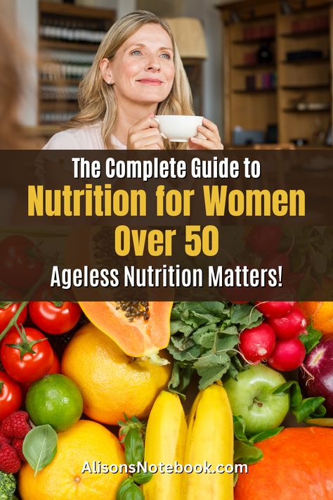 Are You Over 50? Unlock the Secrets to Ageless Nutrition with Alison's Notebook! Discover daily nutrition facts, essential needs for women over 50, and meal planning tips. Stay hydrated for healthy aging and explore specific nutrients for brain health and metabolism management. Ready to embrace a healthier lifestyle? Get your free self-care checklist today and nourish your ageless vitality! #DailyNutritionFacts #MealPlanningTips #HealthyLifestyle How To Get Healthy At 50, How To Get In Shape After 50, Daily Nutrition Guide For Women, Healthy Eating For Women Over 50, Getting Healthier, Daily Nutrition Guide, 50 Before 50, Nutrition For Women, Mental Resilience