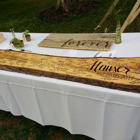 Boho Wedding Guest Sign In Table, Live Edge Wedding Sign, Wood Slabs For Wedding, Wedding Guest Sign In Ideas Creative, Wood Wedding Guest Book Sign, Cabernet Wedding, Guest Book Bench, Wooden Guest Book Sign, Burgundy And Grey Wedding