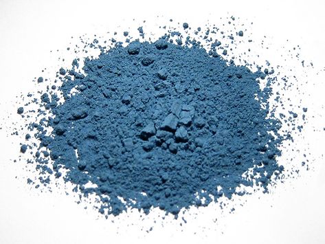 Azurite pigment. Copper Mineral, Blue Pigment, Cobalt Glass, Persian Blue, Blue Eyeshadow, Beauty Standards, Japanese Artists, Painting Supplies, Rocks And Minerals