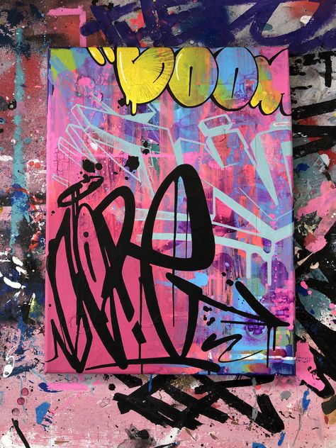 Graffiti Canvas Art, Style Hacks, Artwork Ideas, Graffiti Style Art, Street Life, Tableau Art, Graffiti Drawing, Art Easy, Torn Paper