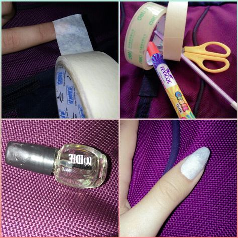 DIY Amazing ✌👌Fake nail tuotorial  Things what u need     1.Masking tape or paper tape 2.Selotape 3.White glue or fevicol 4.Siessors 5.Pencil for mark  6.Nail base coat & upper coat How To Make Fake Nails, Paper Nails Diy, Paper Nails Design, Diy Nail Glue, Tape Nails, Paper Nails, Diy Nails Easy, Nail Base, Diy Nails Stickers