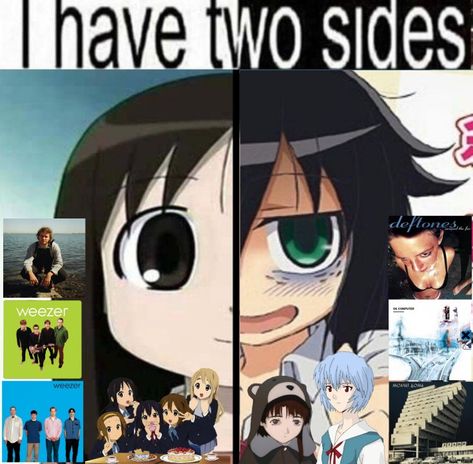 I Have Two Sides, Azumanga Daioh, Having No Friends, Weezer, Silly Images, Im Going Crazy, Silly Pictures, A Pencil, Silly Me