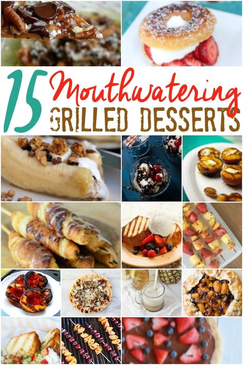 The Soccer Mom Blog presents 15 mouth-watering grilled desserts! These grilled desserts are the perfect way to WOW 'em at your next summer barbecue or party! If you love to use your grill during the warm weather seasons, then you have to try making one of these grilled desserts. #desserts #grill #grilling #easy #recipes Sewing Origami, Grilled Fruit Kabobs, Desserts For Summer, Architecture Crafts, Grilled Bananas, Grilled Desserts, Grilled Fruit, Amazing Desserts, Grilled Peaches