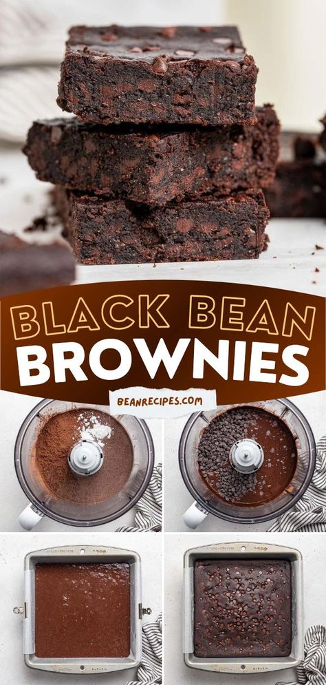 Looking for a unique homemade brownie recipe? Try these Black Bean Brownies! These dessert bars are rich, chewy, and healthy! They're insanely delicious and taste like normal brownies. Kids will love this easy dessert recipe idea! Amazing Brownies, Easy Bean Recipes, Blondie Recipes, Candied Pecans Recipe, Easy Brownie, Veggies Recipes, Black Bean Brownies, Black Bean Recipes, Bean Brownies