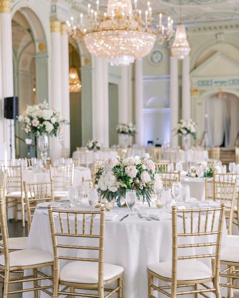 Golden Chair, Classic Wedding Reception, Park Chateau, Green Centerpieces, Rustic Wedding Decorations, Wedding Reception Ideas, Feb 26, Tafel Decor, Elegant Wedding Reception