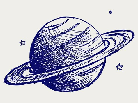 Planet Saturn. Doodle style. Vector sketch #Sponsored , #PAID, #ad, #Saturn, #sketch, #Vector, #Planet Planet With Rings Drawing, How To Draw Saturn, How To Draw Planets, Planet Drawing Art, Drawing Of Saturn, Astronomy Sketches, Saturn Doodle, Planet Doodles, Saturn Sketch