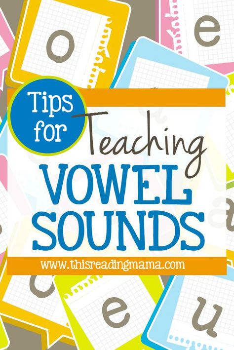 Vowels Kindergarten, Vowel Sounds Activities, Teaching Sound, Teaching Vowels, Vowel Activities, Learning Reading, Children Learning, Vowel Sounds, Teaching Phonics