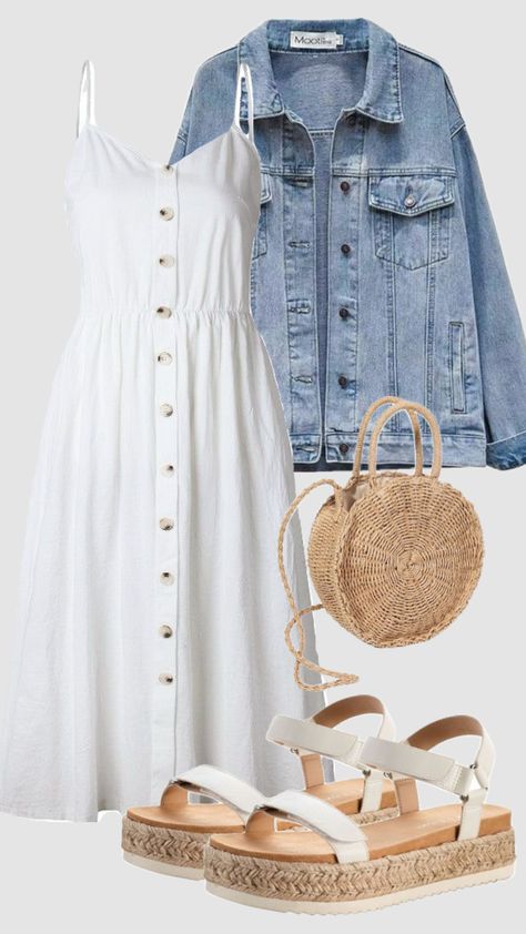 #neutral #dress #white #outfit #beachoutfit #summeraesthetic #outfitinspo #modestfashion #modestoutfits #churchoutfit #vacationoutfits #summeroutfits #coastal Beach Outfit Modest, Casual Church Outfit, Summer Modest Outfits, Modest Christian Clothing, Church Outfit Casual, White Outfits For Women, Trendy Mom Outfits, Neutral Dress, Church Outfit