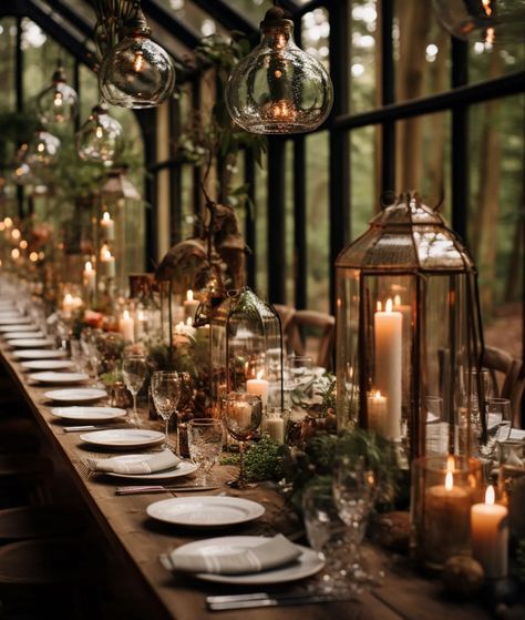 51 Wedding Centerpiece Ideas We’re Swooning Over Magical Forest Wedding, Enchanted Forest Wedding Theme, Twilight Wedding, Forest Theme Wedding, Enchanted Forest Wedding, Dream Wedding Decorations, Enchanted Wedding, Greenhouse Wedding, Fairy Wedding