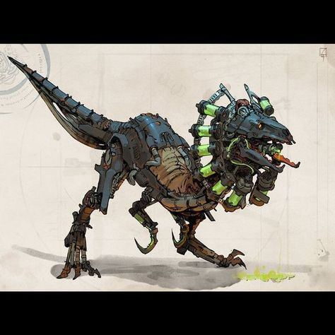 Steel Defender, Alexander Trufanov, Mechanical Monster, Robot Dinosaur, Mechanical Animals, Robot Animal, Arte Robot, Monster Concept Art, Dinosaur Art