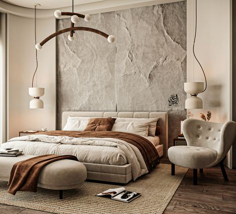 Master Bedroom on Behance Neutral Bedroom Ideas, Bedroom Dressing Room, Neutral Bedroom Decor, Luxe Bedroom, Neutral Bedrooms, Villa Interior, Bedroom Interior Design Luxury, Bedroom Design Inspiration, Home Mood Board