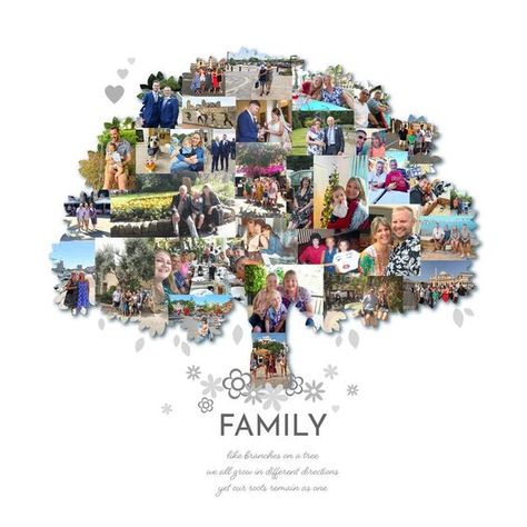 Family Tree Photo Collage Gift Family Tree Personalised Gift - Etsy Photo Family Tree, Family Tree Photo Wall, Family Tree Picture, Family Tree Collage, Family Tree With Pictures, Tree Collage, Family Tree Photo, Family Tree Print, Family Tree Art