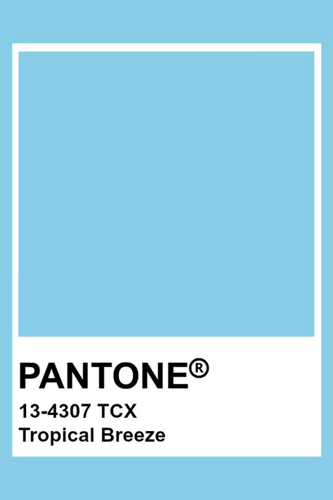 PANTONE 13-4307 TCX Tropical Breeze #pantone #color #lightblue Pantone Colors Blue, Sky Blue Pantone, Light Blue Pantone, Summer Pantone, Pantone Azul, Pantone Tcx, Apartment Color Schemes, Blue Pantone, Pantone Colours