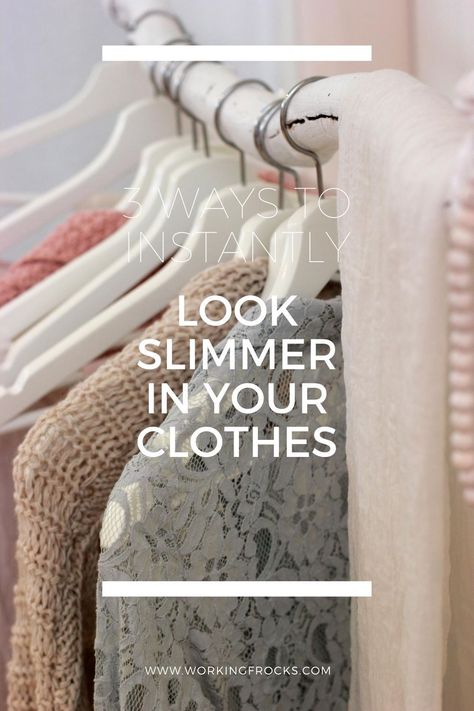 Look slimmer in clothes - we show you how.  Learn to look great and feel amazing every day by being compassionate and kind to your body and yourself.  Learn how to dress for your body type and your unique proportions, ditch the clothes that don't suit you and look instantly slimmer at the same time. #lookslimmerinclothes #workingfrocks #dressforyourbodytype How To Dress Slimmer, How To Dress To Look More Slim, Building Outfits, Stretch Clothes, Style Quizzes, Make Outfits, Dress For Your Body Type, Women Tips, Style Hacks