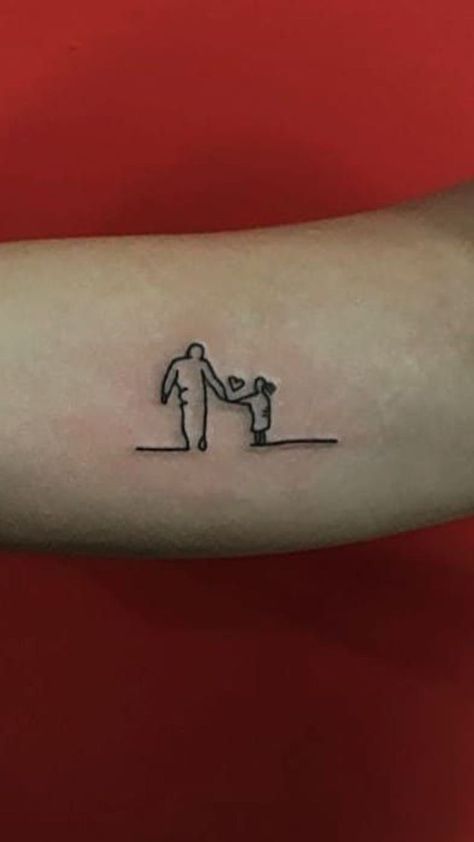 Tattoos About Absent Fathers, Tattoos To Get For Your Grandfather, Tattoo Ideas Father Daughter, Dad Daughter Matching Tattoo Ideas, Meaningful Father Daughter Tattoos, Fathers Tattoo For Daughter, Tatto Ideas For Dead Father, Father Tribute Tattoo, Daddy Tattoos For Daughter My Dad Tat