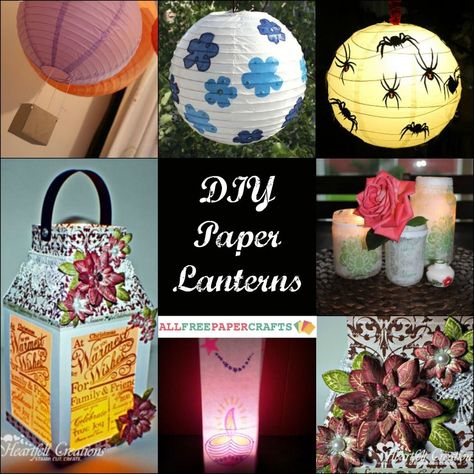 How to Make a Paper Lantern: 11 DIY Paper Lanterns | Illuminate your space with these gorgeous DIY paper lanterns! Decorate Paper Lanterns, Hanging Paper Decorations, Diy Paper Lanterns, Garlands Diy, Flower Garland Diy, Tissue Paper Decorations, Paper Flower Garlands, Paper Decorations Diy, Paper Lanterns Diy