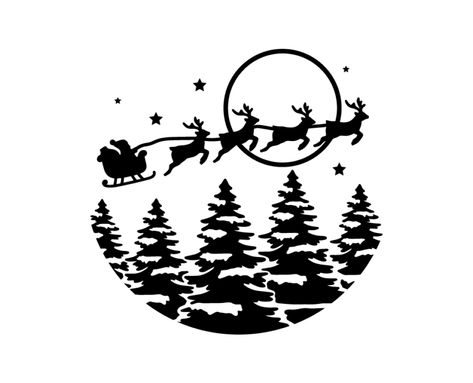 Santa Svg, Image Svg, Free Cut Files, Image Downloads, Christmas Svg Files, Tree Svg, 3d Christmas, Santa Sleigh, Free Svg Cut Files