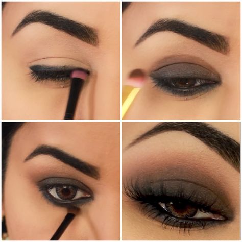 Daytime Smokey Eye, Metdaan Makeup, Easy Smokey Eye, Dark Smokey Eye Makeup, Dark Smokey Eye, Smokey Eye Easy, Eyeshadow Ideas, Smokey Eye Makeup Tutorial, Red Makeup