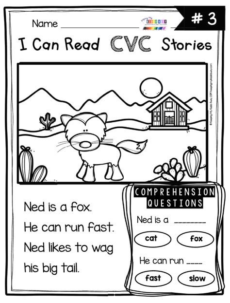 I Can Read Cvc Stories Free, Reading Literacy Activities, Preschool Reading Activities Printables, Kindergarten Reading Lesson Plans, I Can Read Simple Stories, Cvc Reading Comprehension Kindergarten, Sentences With Digraphs, Kindergarden Worksheet Printable Reading, Savvas Reading Kindergarten