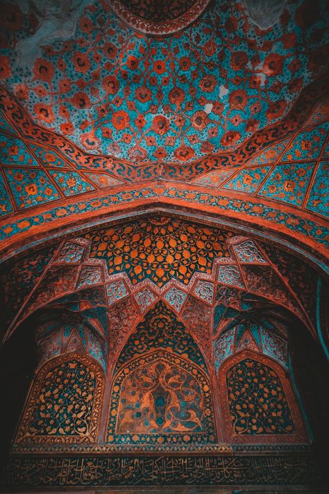 Indian Architecture, High Resolution Wallpaper Aesthetic, Persian Aesthetic, Muslim Culture, Iranian Architecture, Persian Architecture, Mughal Architecture, Floral Textile, Persian Blue