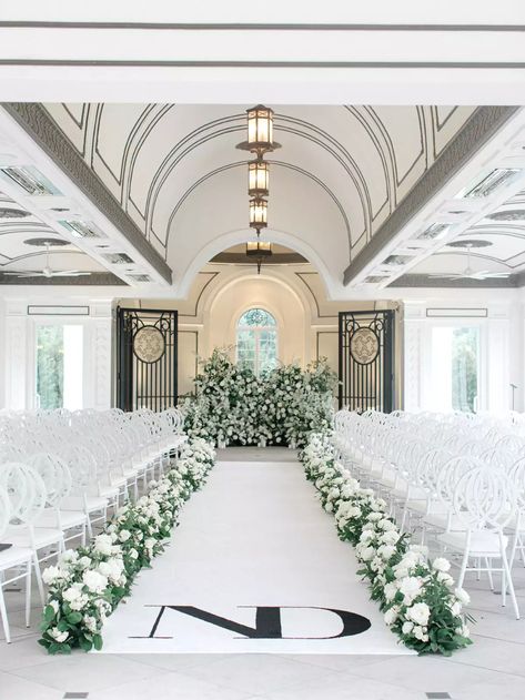 Black Wedding Decorations, Black And White Wedding Theme, Wedding Isles, White Wedding Theme, All White Wedding, Black White Wedding, Future Wedding Plans, Glam Wedding, Wedding Aisle